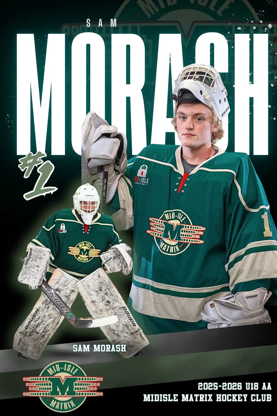 Custom goalie poster design